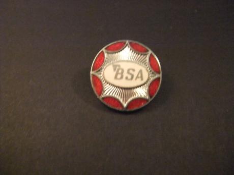 BSA motorcycles logo ( rood-wit)